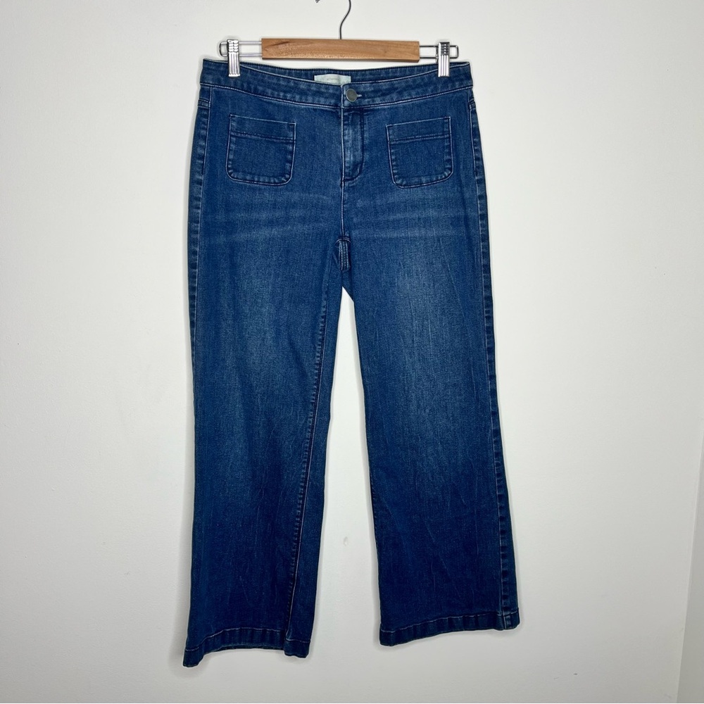 J. Jill Women's Blue Wide Leg Jeans